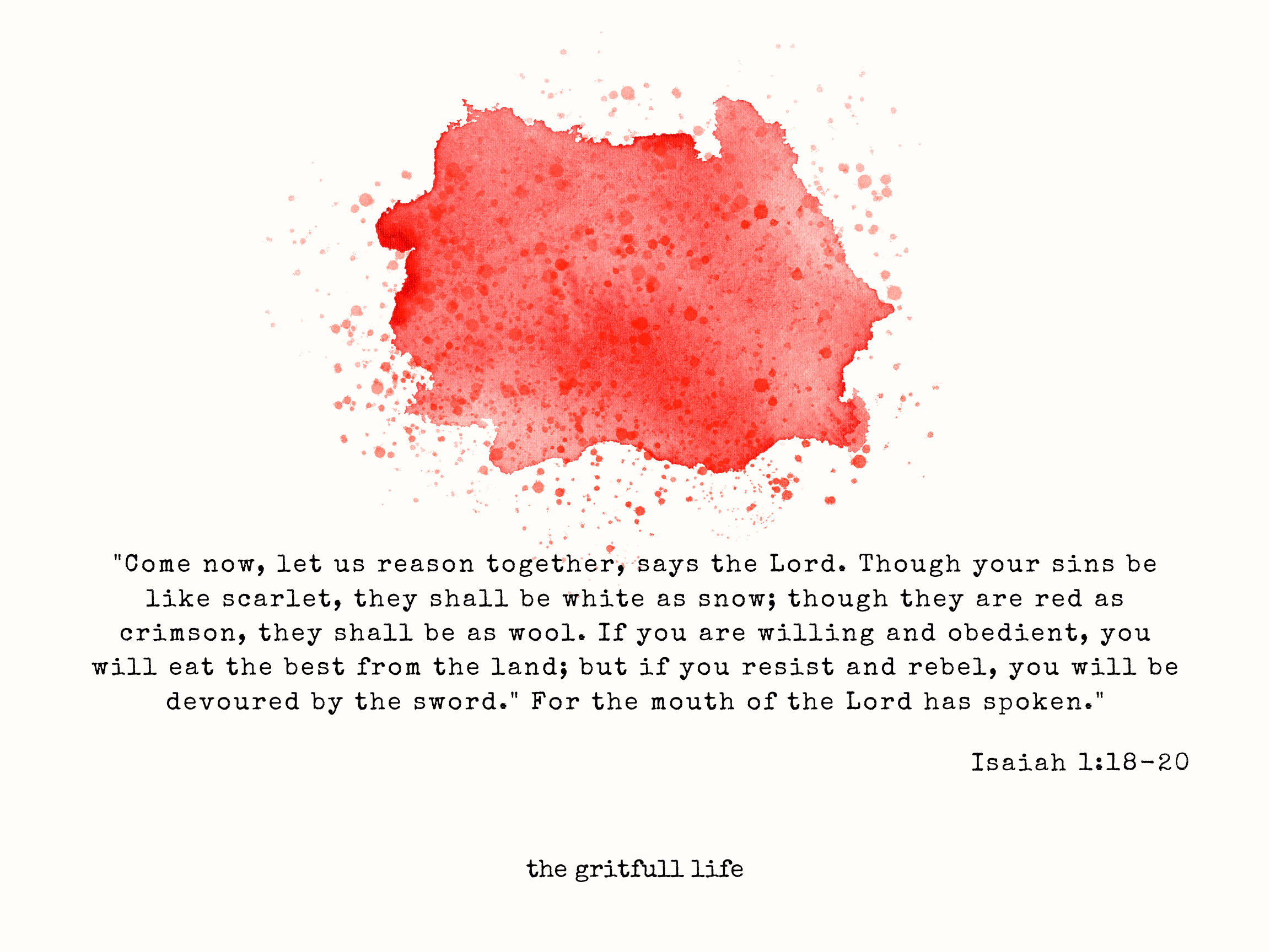 Isaiah 1:18-20 The Gritfull Life